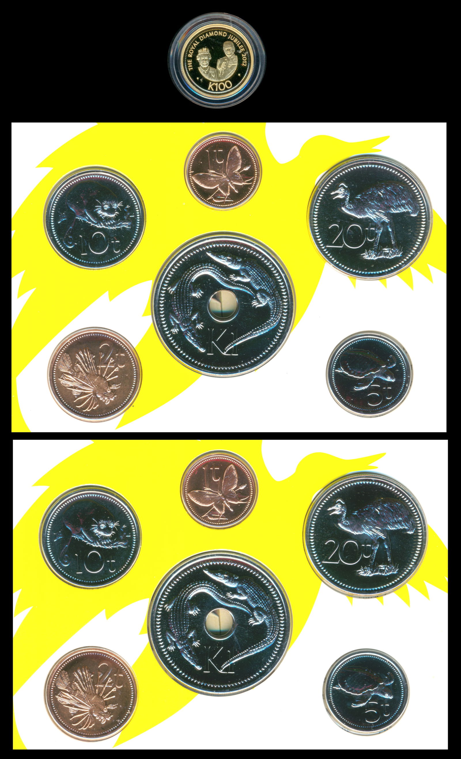 Papua New Guinea 1995 unc set 100 Kina 2012 (1 of 1)