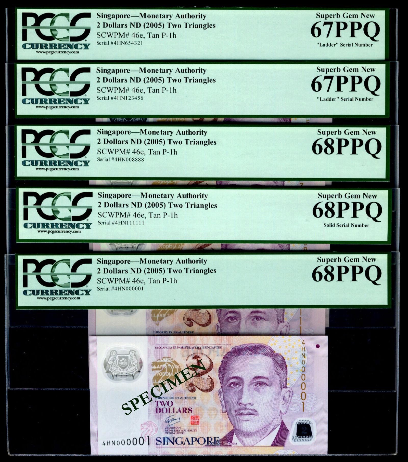 Singapore 25x$2 2005 GCT prefix 4HN (1 of 1)