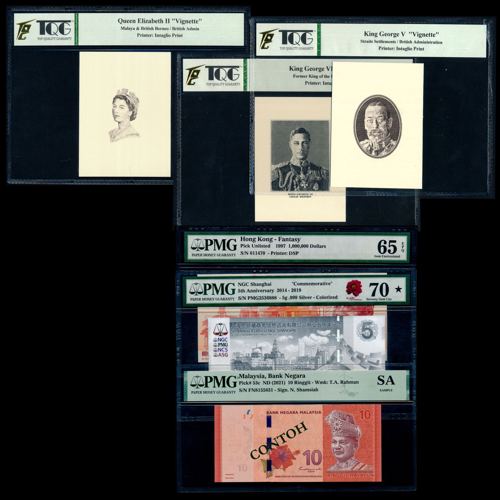 World banknotes of Hong Kong Malaysia etc (1 of 1)