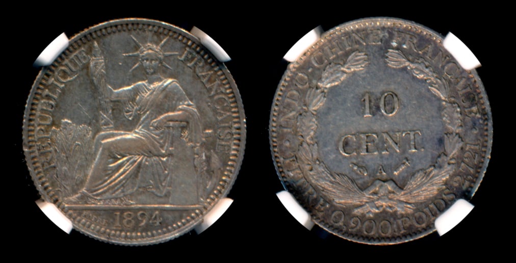 French Indo-China 10c 1894A NGC (1 of 1)