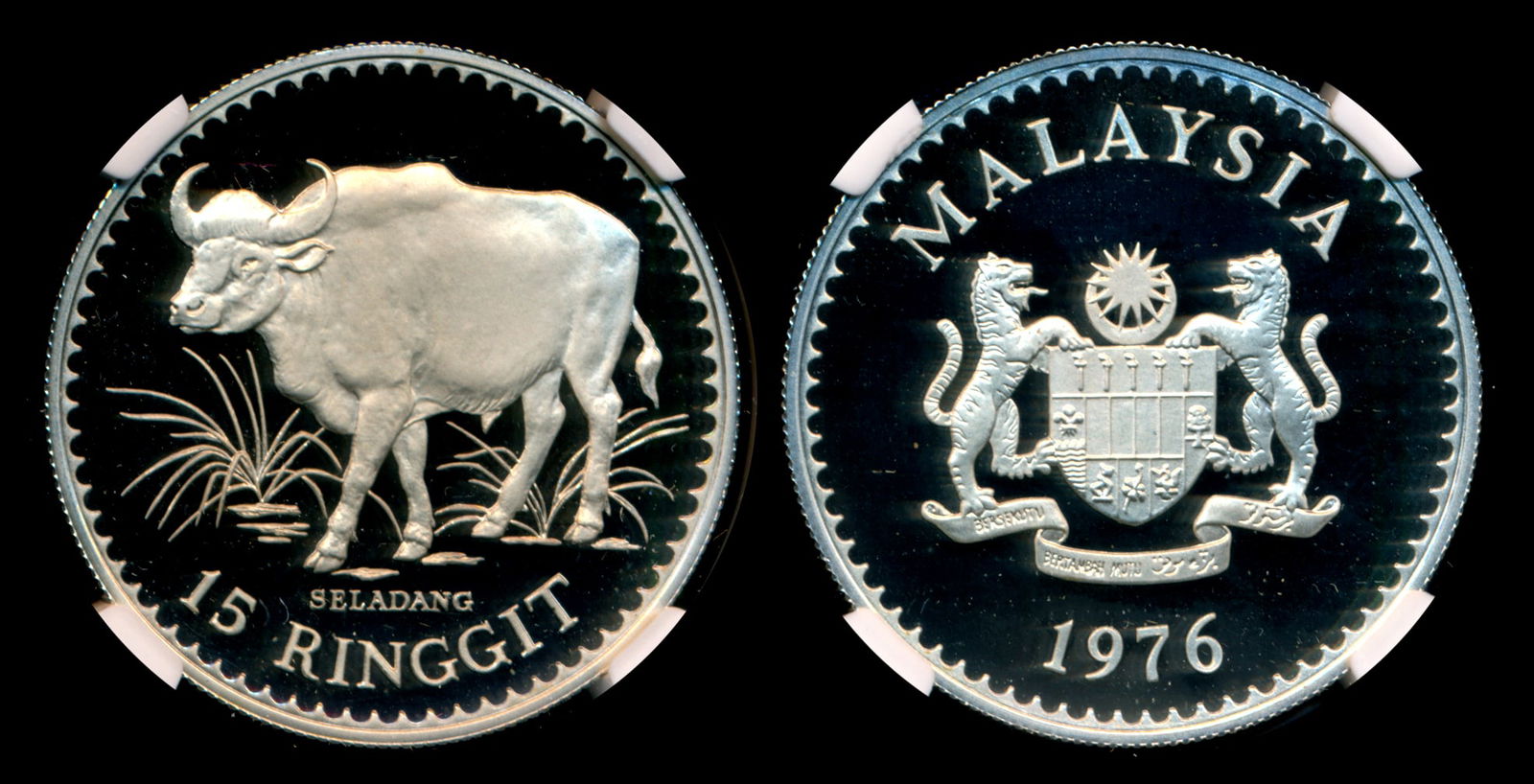 Malaysia 15 Ringgit 1976 proof NGC (1 of 1)