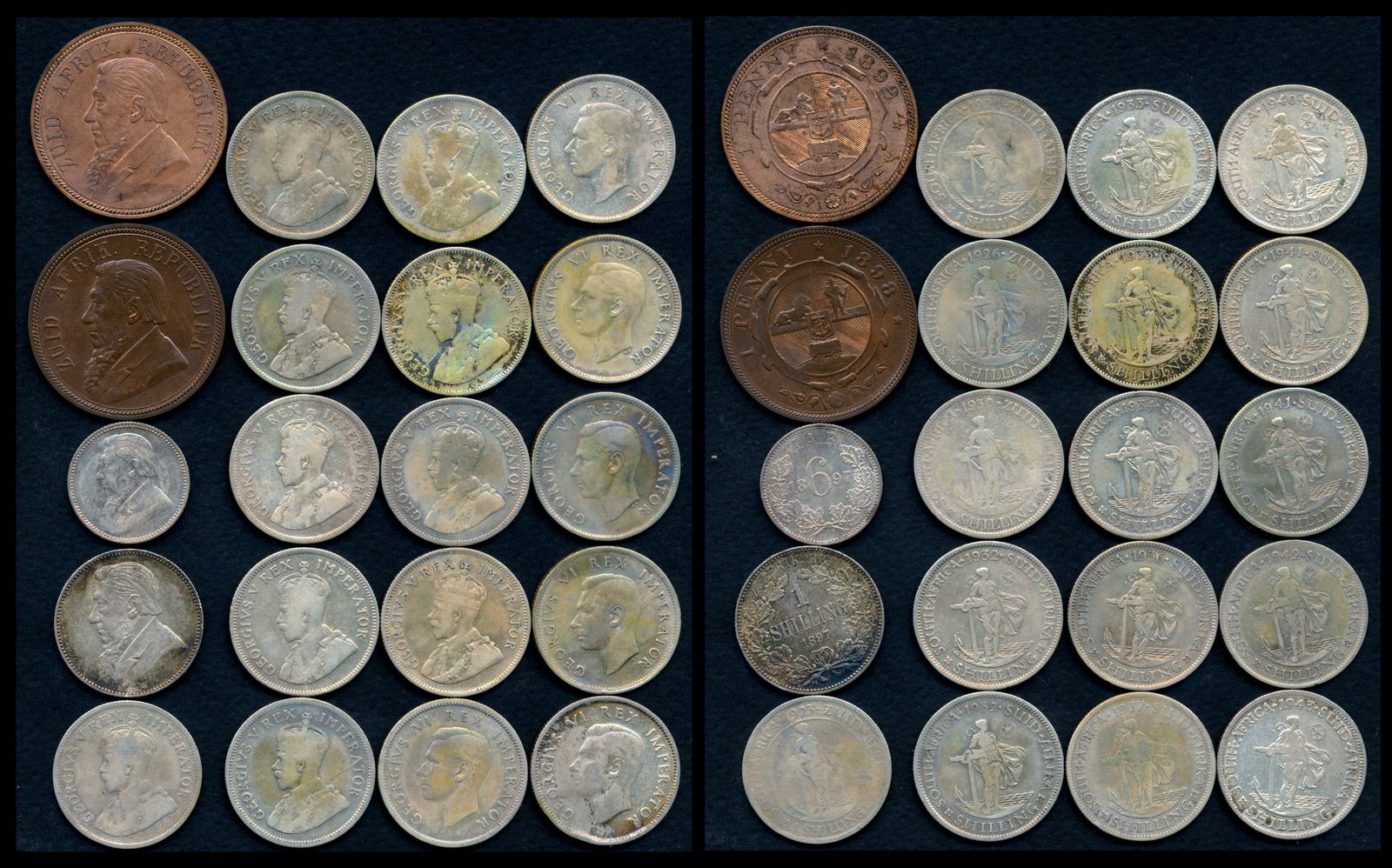 20 South Africa Penny-Shilling 1892-1943 (1 of 1)