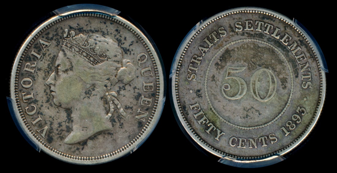 Straits Settlements QV 50c 1893 PCGS (1 of 1)