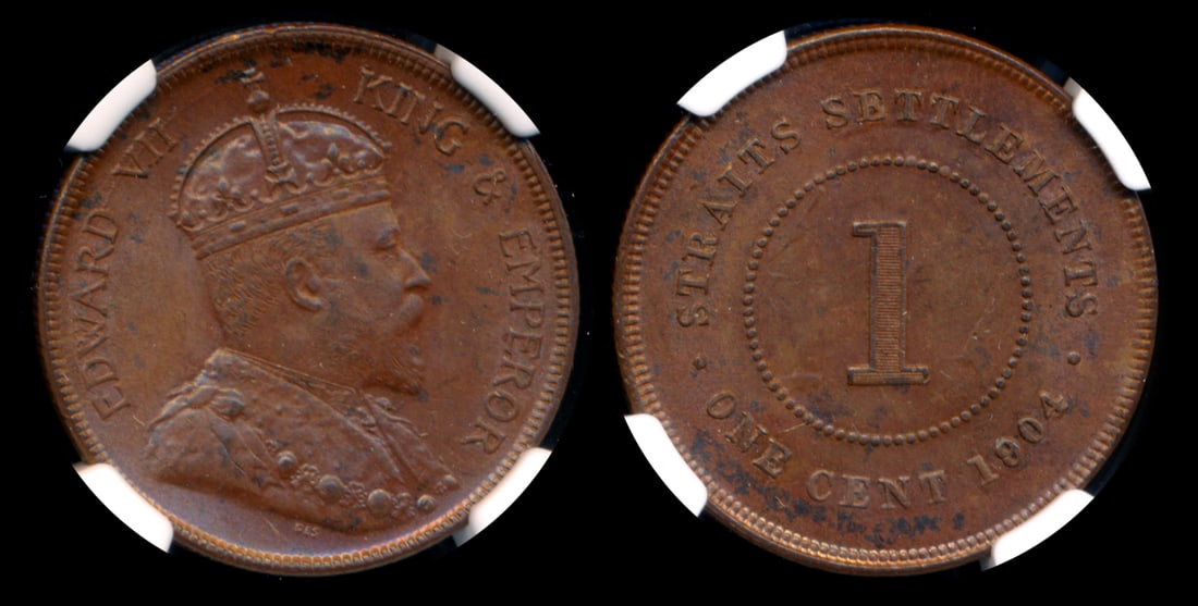 Straits Settlements KEVII 1c 1904 NGC (1 of 1)