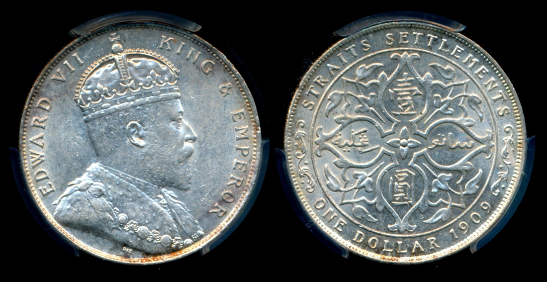 Straits Settlements KEVII $1 1909 PCGS (1 of 1)