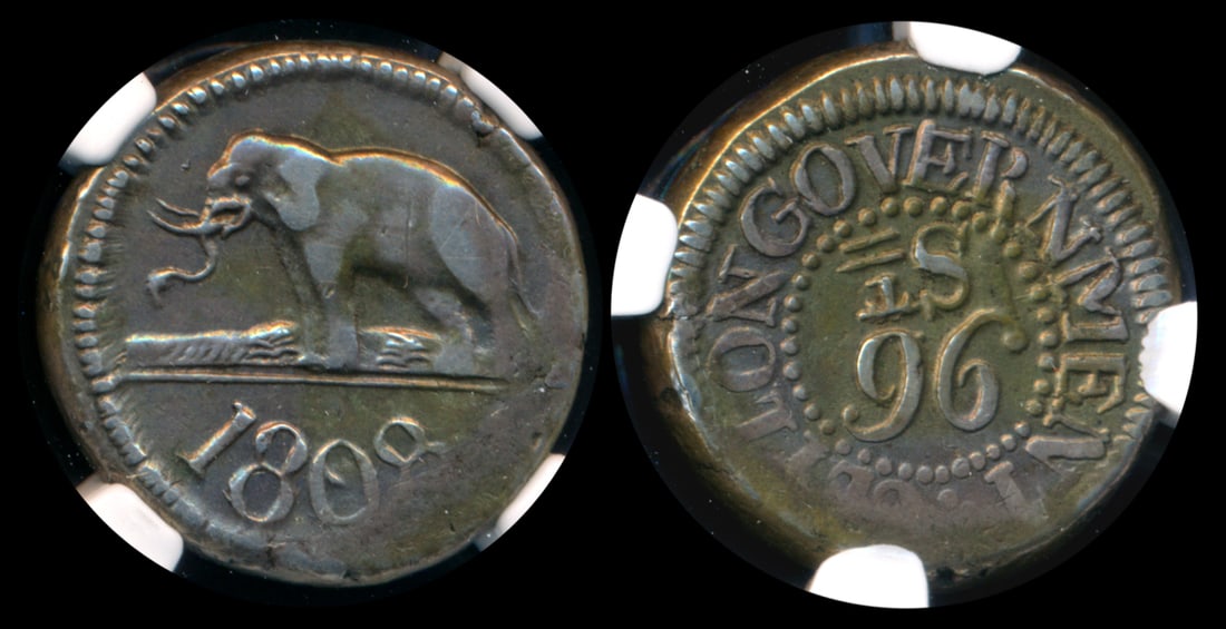 Ceylon 96 Stivers 1808 NGC AU53 (1 of 1)