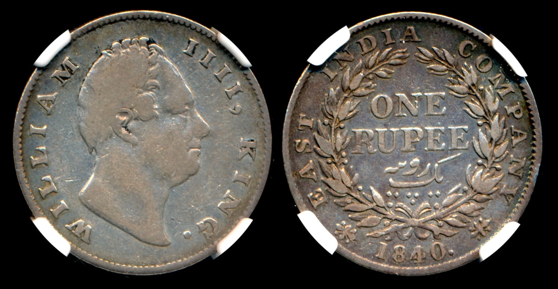 India British India Rupee 1840/35(C) NGC (1 of 1)