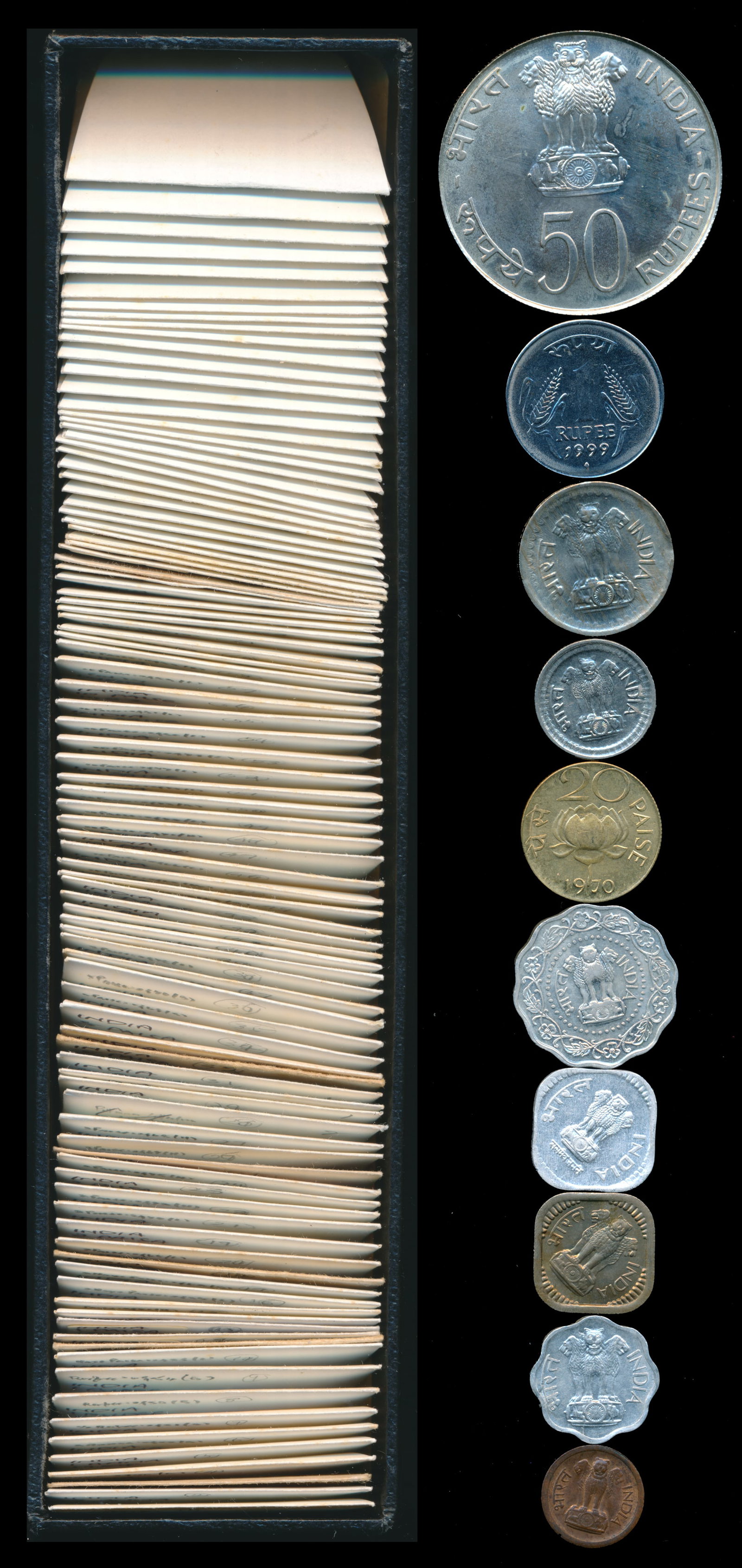 India 1 Pice-50 Rupees 1950-1999 (1 of 1)