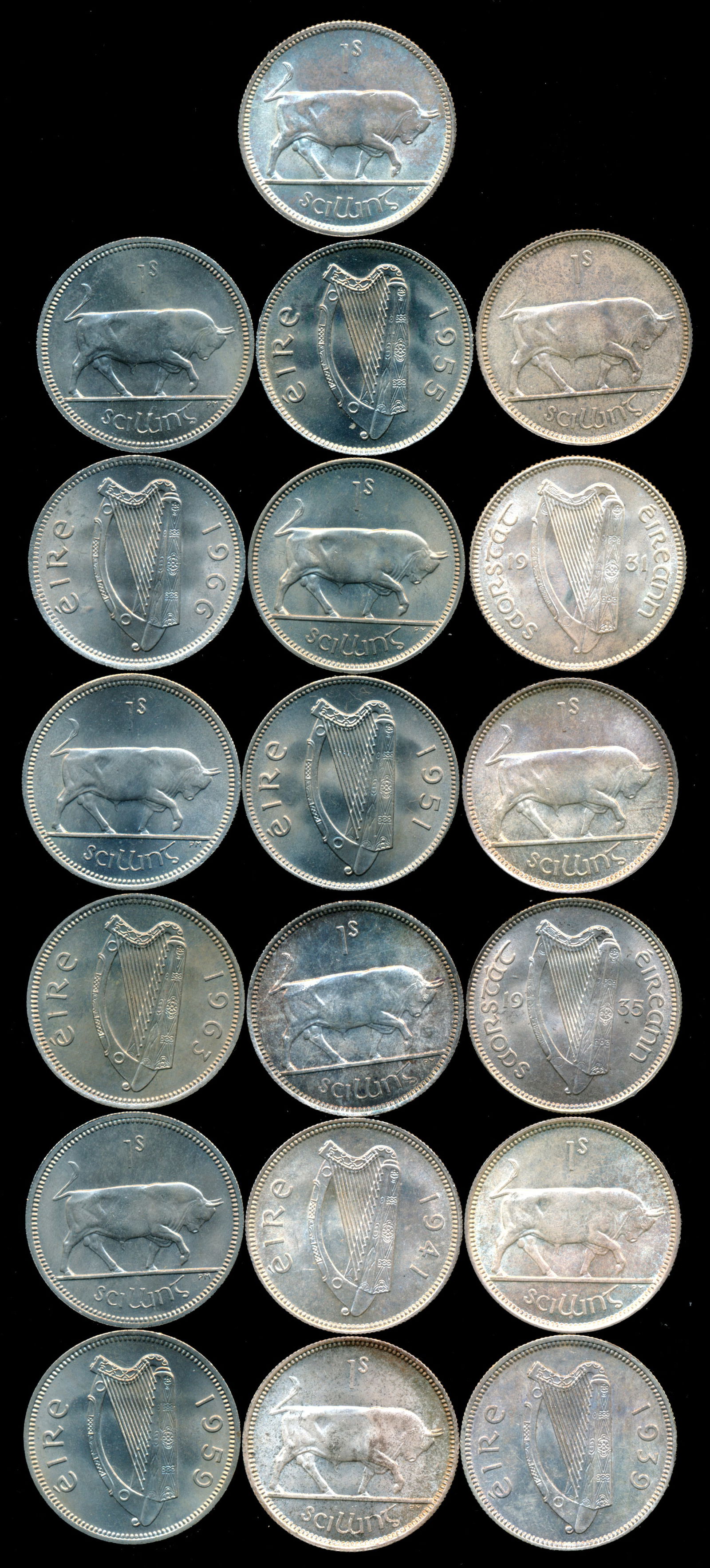 19 Ireland Shilling 1928-1968 (1 of 1)
