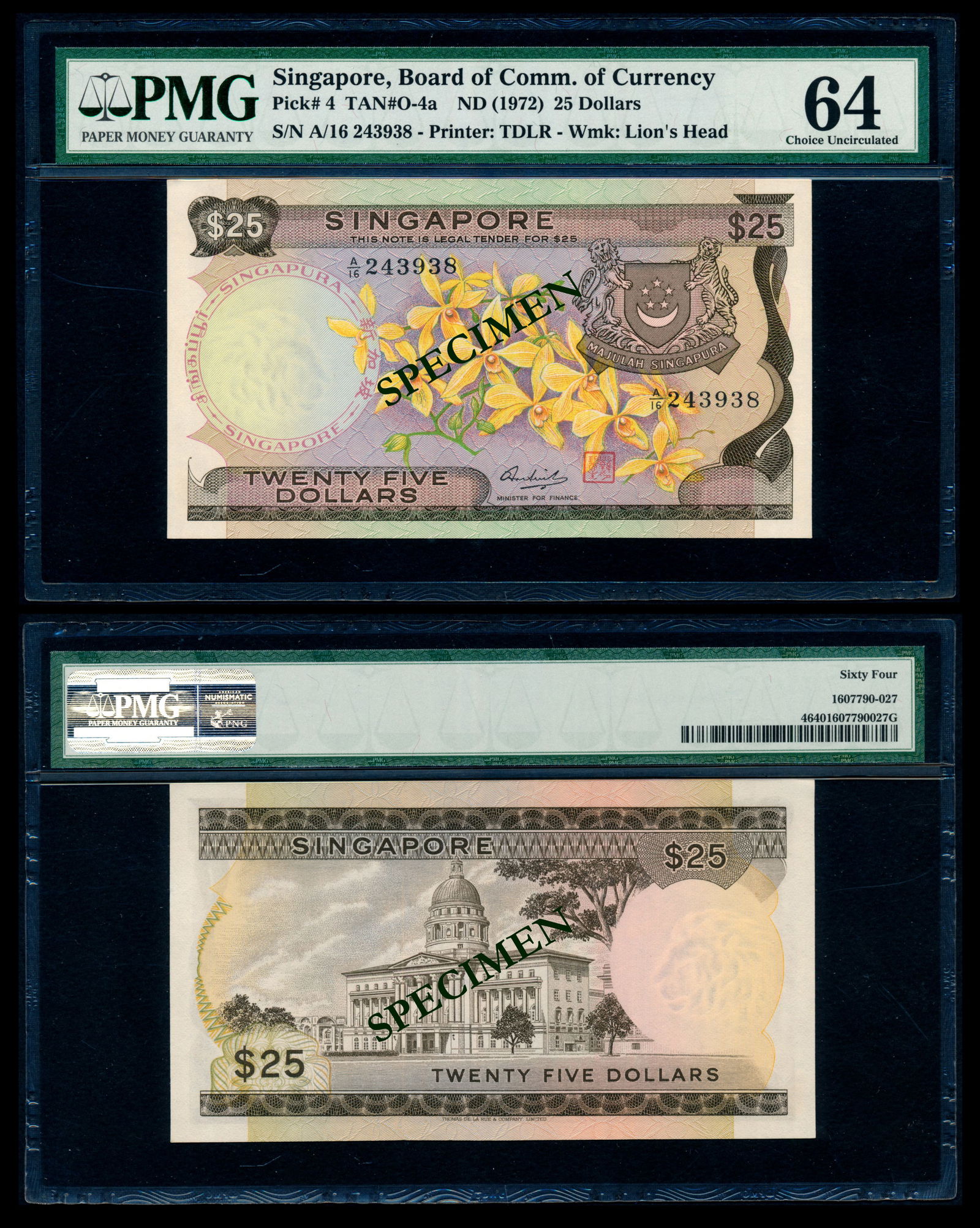Singapore $25 1972 PMG (1 of 1)