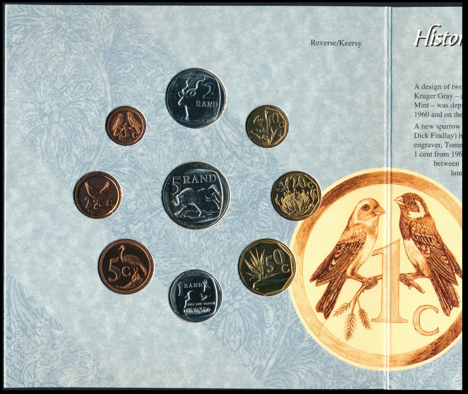 South Africa BU Coin Set 1994 1c-5 Rand (1 of 1)