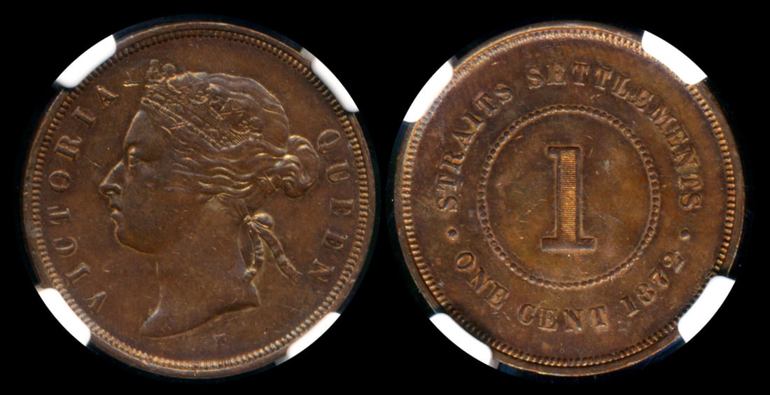 Straits Settlements QV 1c 1872H NGC (1 of 1)