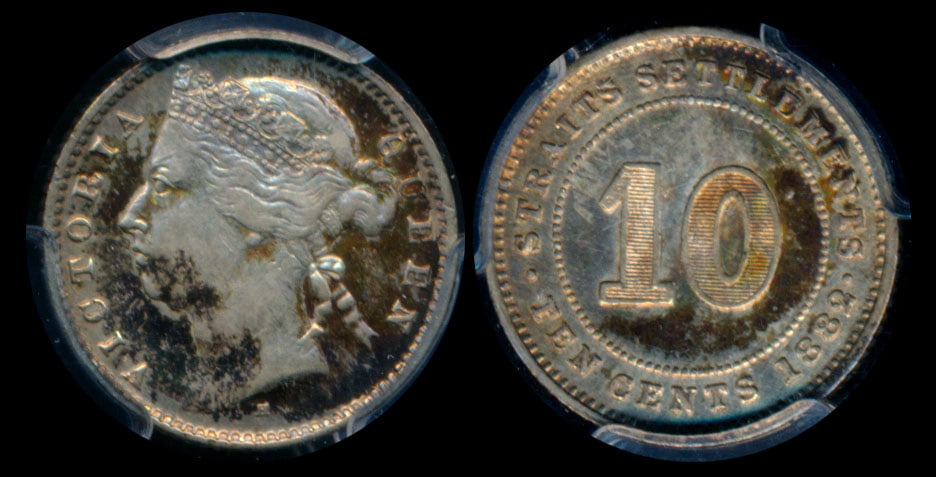 Straits Settlements QV 10c 1882H PCGS (1 of 1)