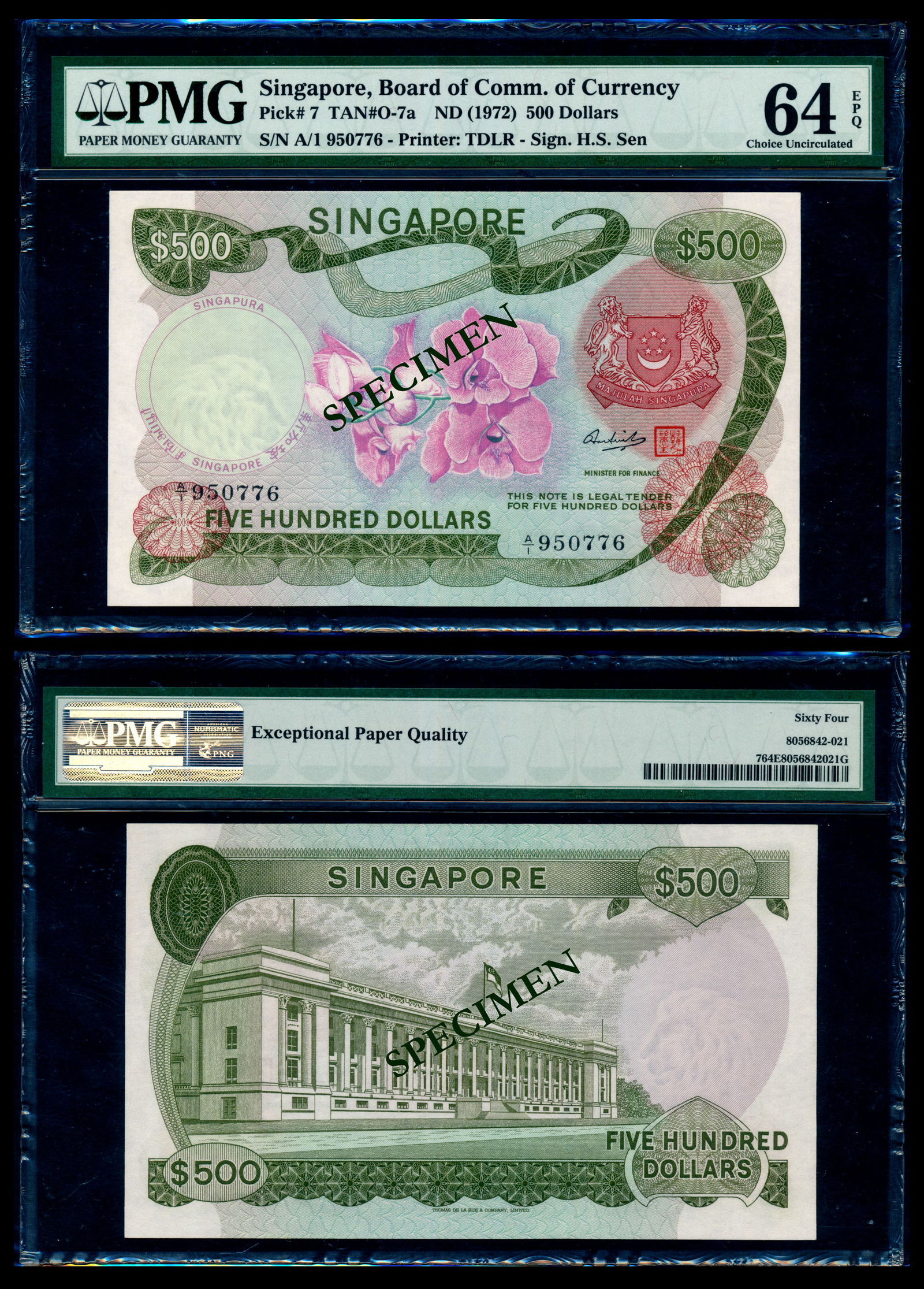 Singapore $500 1972 PMG (1 of 1)