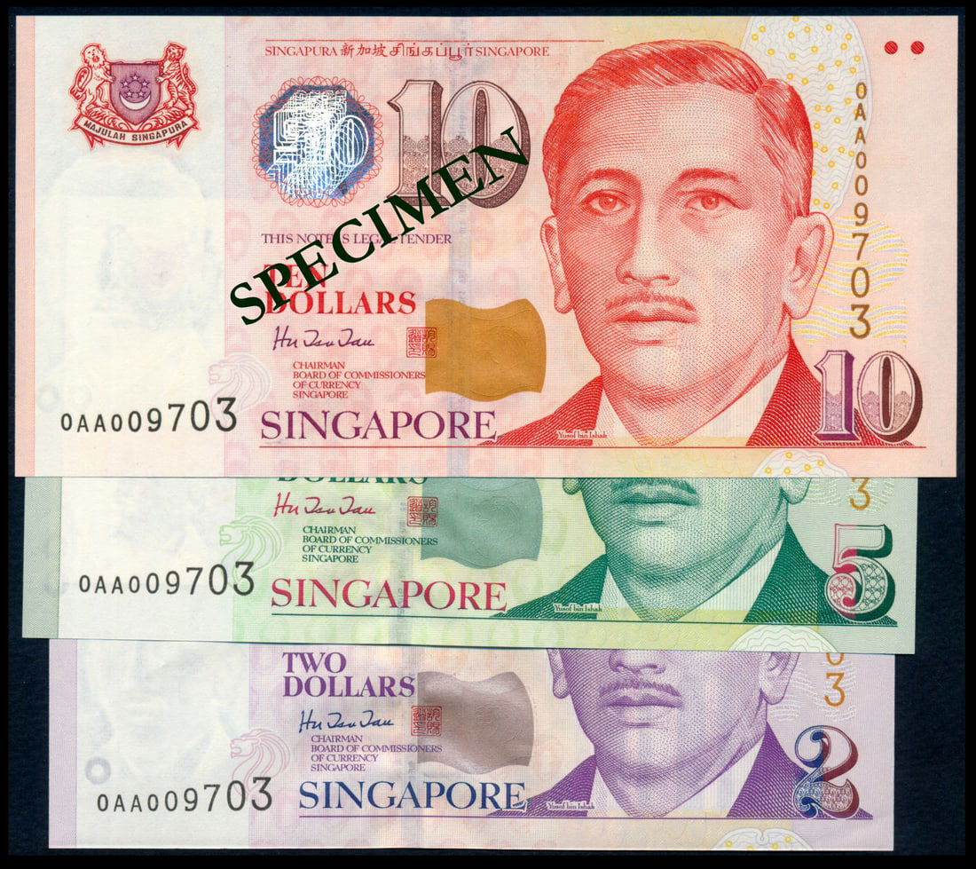 3 Singapore $2-$10 1999 HTT same 1st prefix (1 of 1)