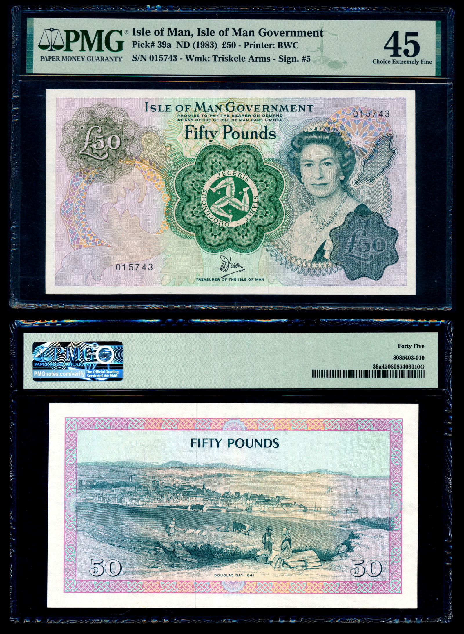 Isle of Man 50 Pounds 1983 QEII PMG (1 of 1)