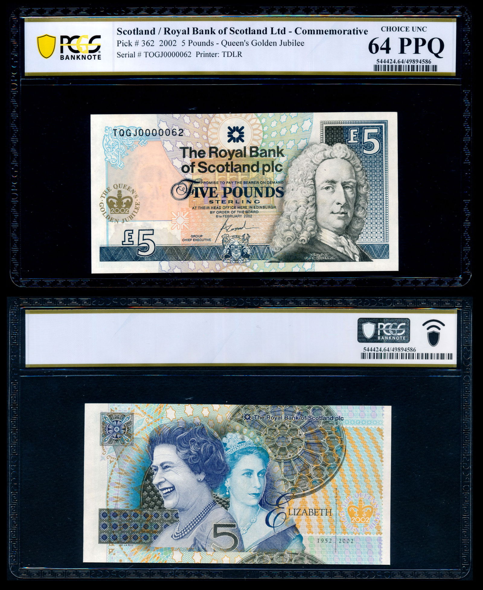 Scotland 5 Pounds 2002 PCGS (1 of 1)