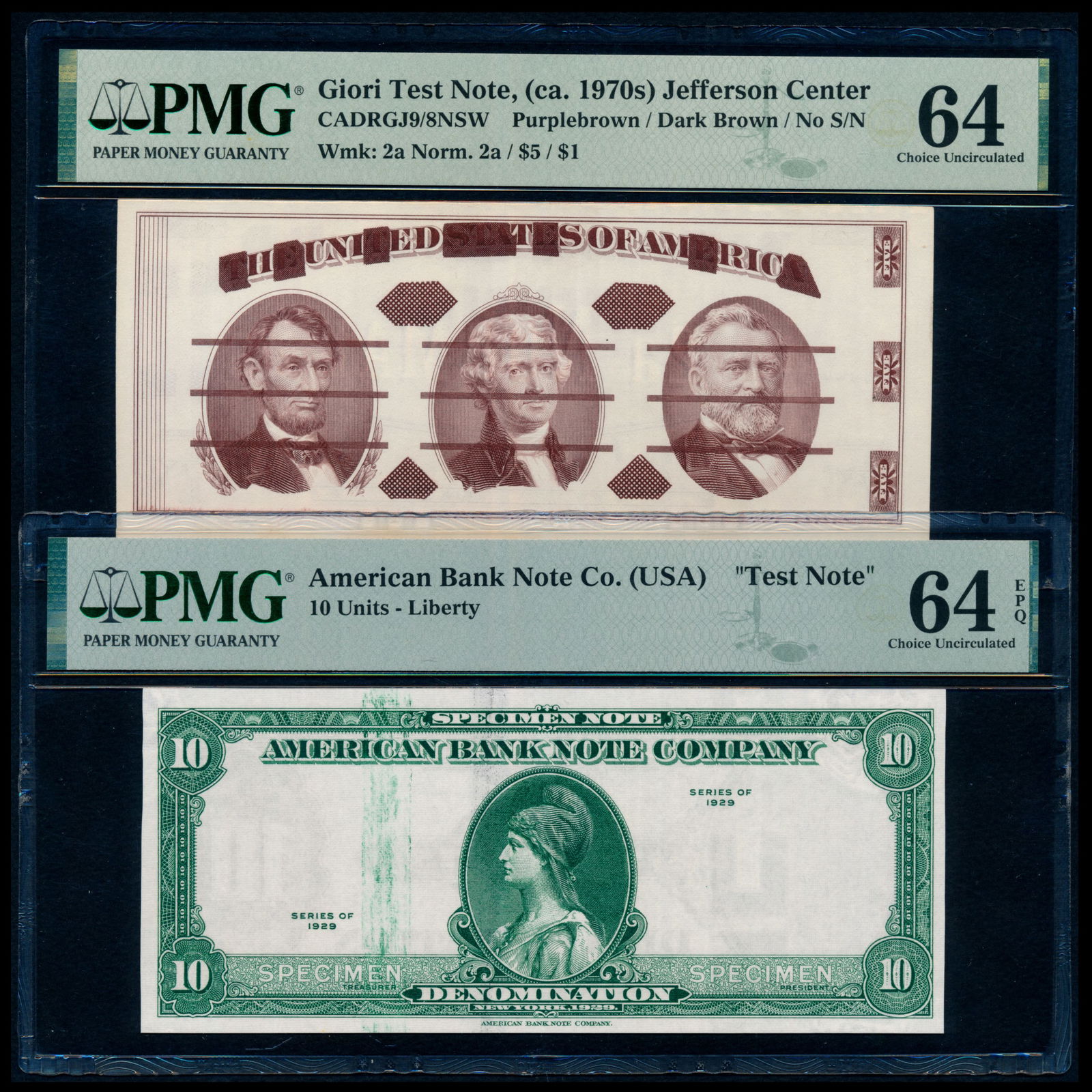 United States Test Notes 1929 & circa 1970s (1 of 1)