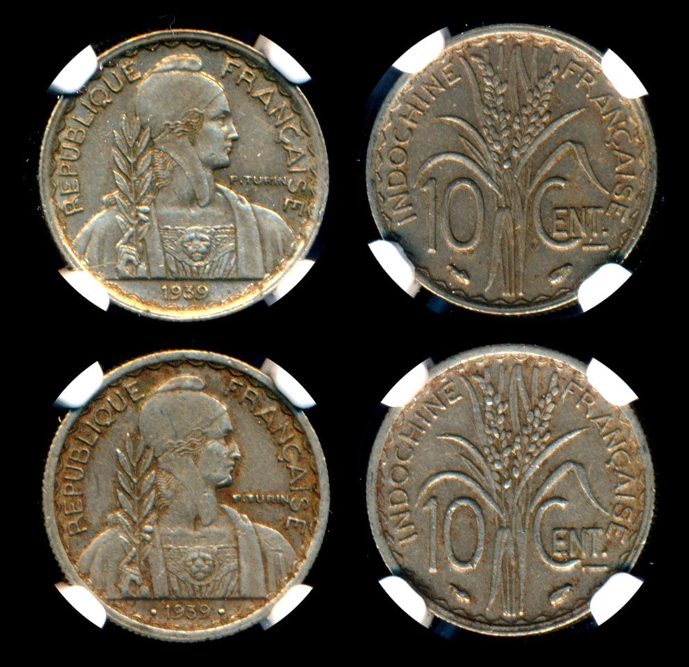 2 French Indo-China 10c 1939(a) NGC (1 of 1)