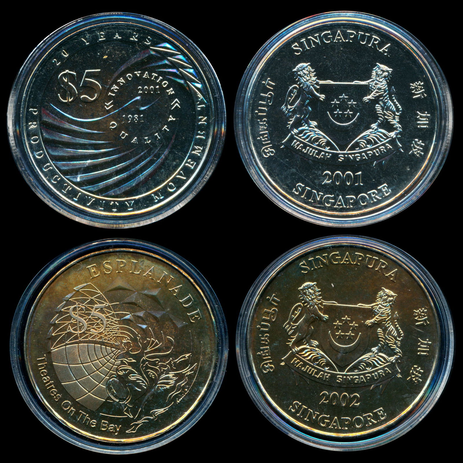 Singapore 2x$5 2001-02 (1 of 1)