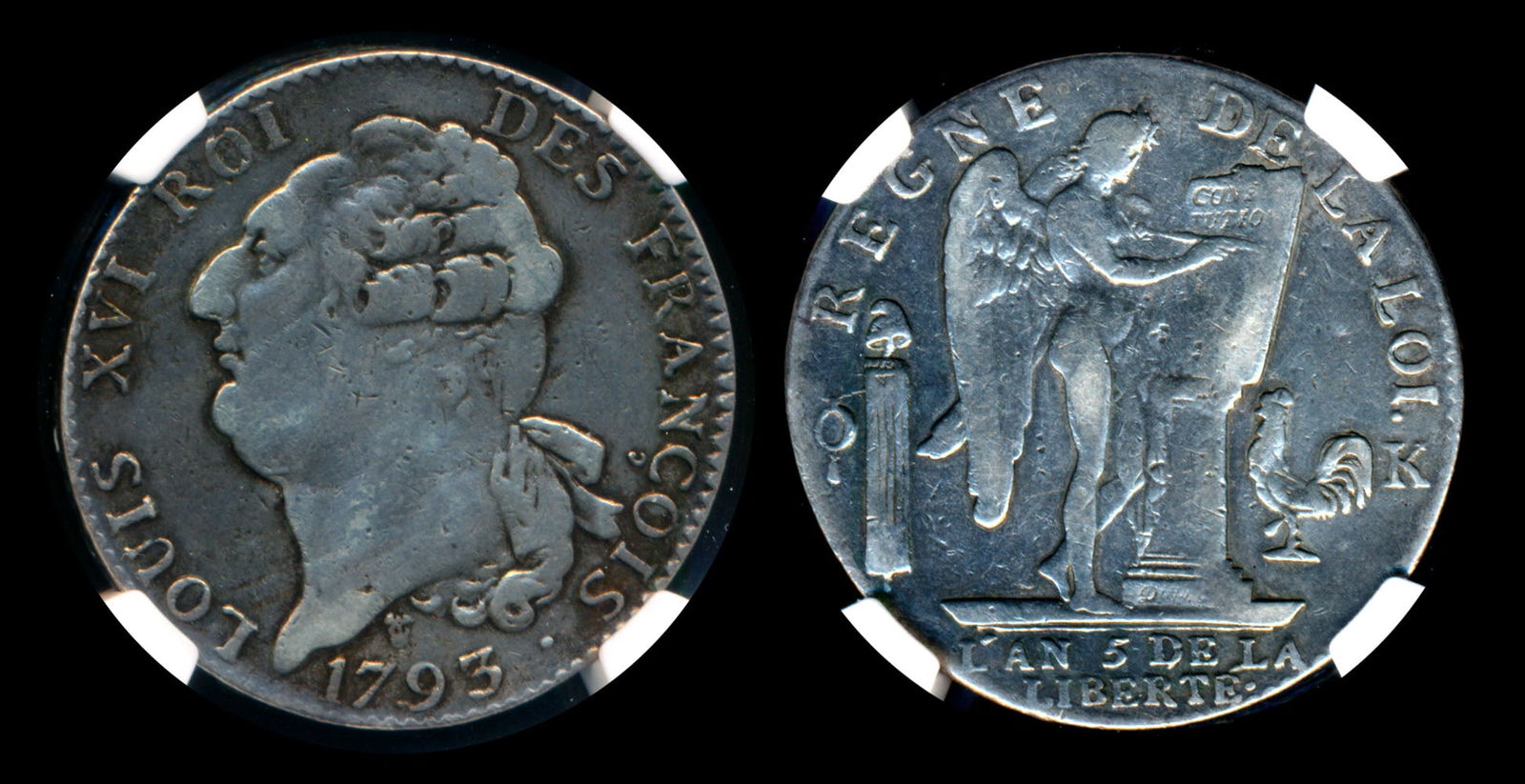 France Louis XVI Ecu 1793K NGC (1 of 1)