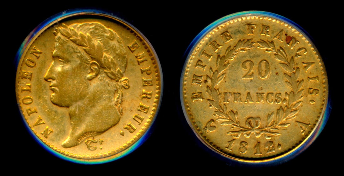 France Napoleon Empereur 20Francs 1812A gold (1 of 1)