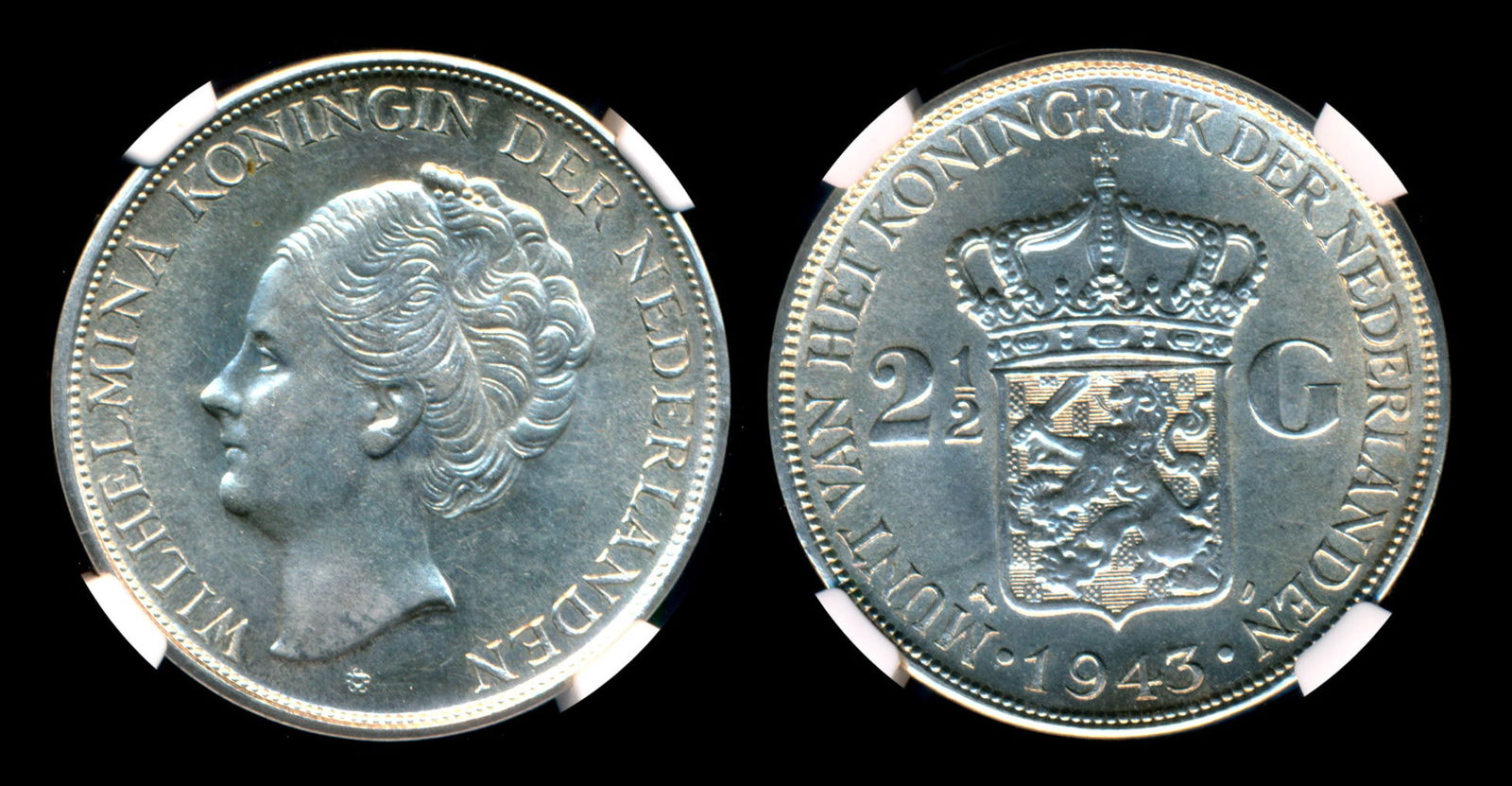 Netherlands East Indies 2-1/2 Gulden 1943D (1 of 1)