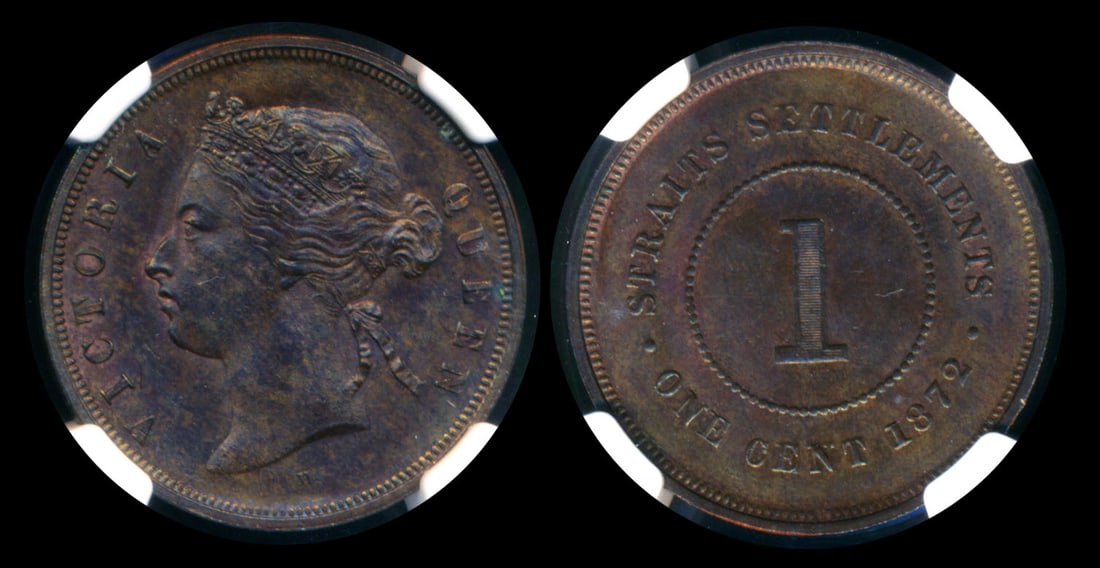 Straits Settlements QV 1c 1872H NGC (1 of 1)