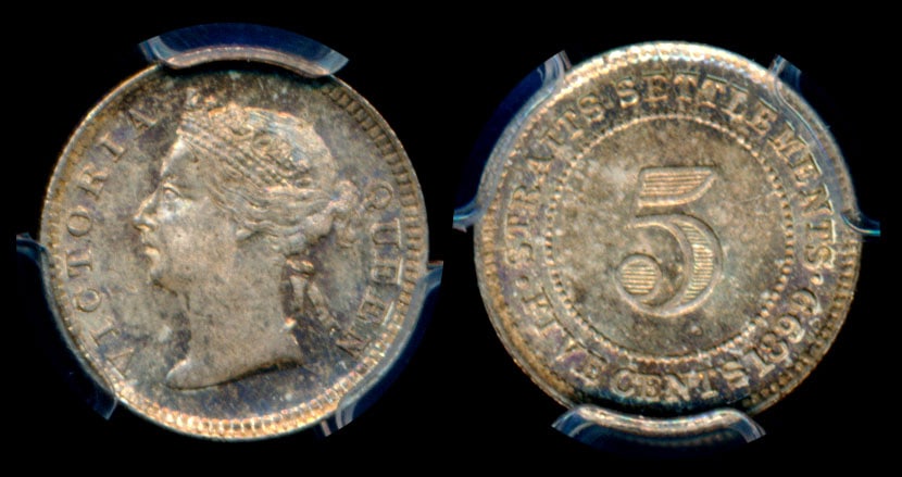 Straits Settlements QV 5c 1899 PCGS (1 of 1)