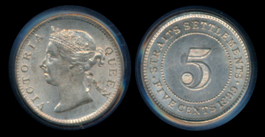 Straits Settlements QV 5c 1899 PCGS (1 of 1)