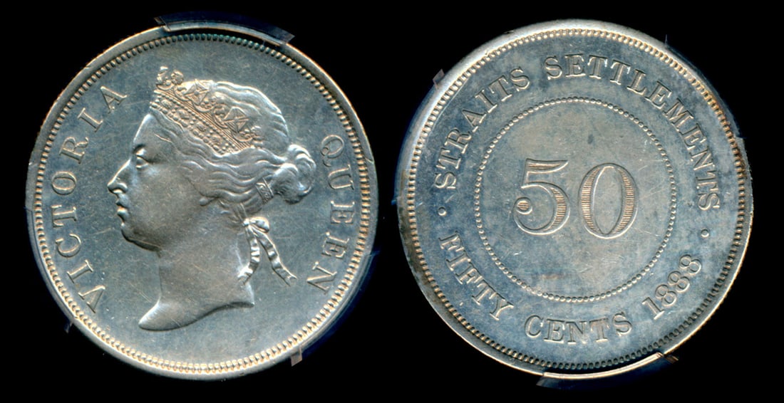 Straits Settlements QV 50c 1888 PCGS (1 of 1)