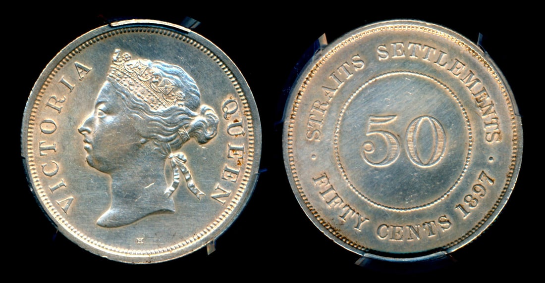 Straits Settlements QV 50c 1897H PCGS (1 of 1)