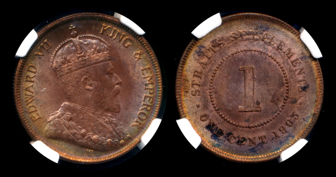 Straits Settlements KEVII 1c 1903 NGC (1 of 1)