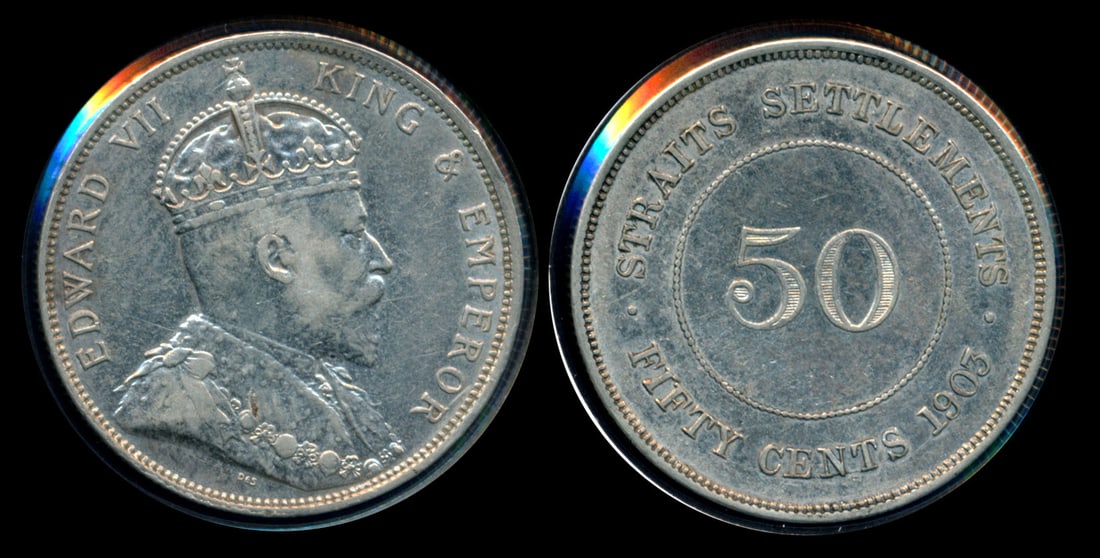 Straits Settlements KEVII 50c 1903 (1 of 1)