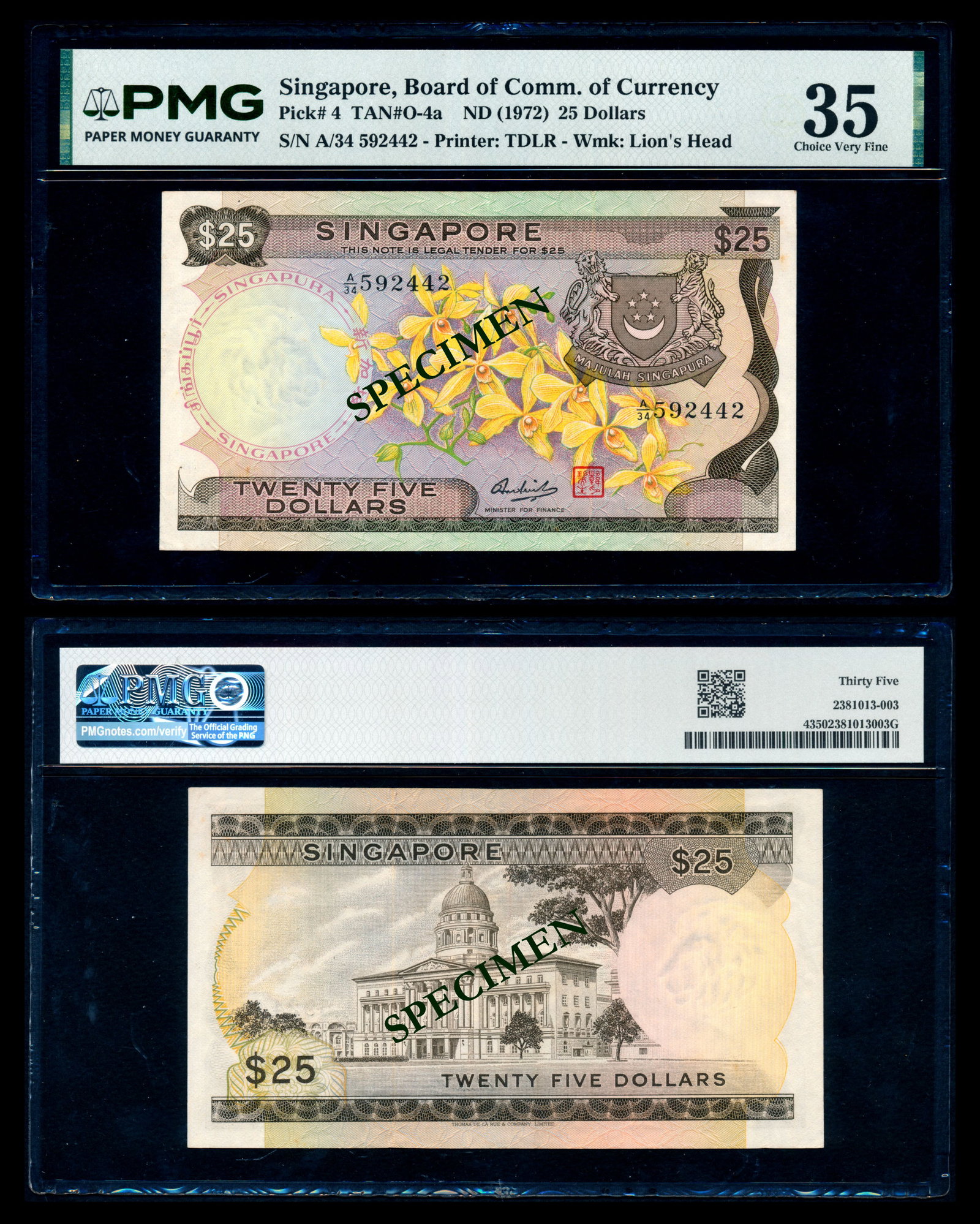 Singapore $25 1972 PMG (1 of 1)