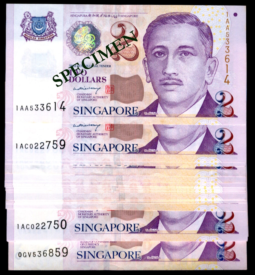 Singapore $2 1999 17 pcs LHL 9 pcs HTT (1 of 1)
