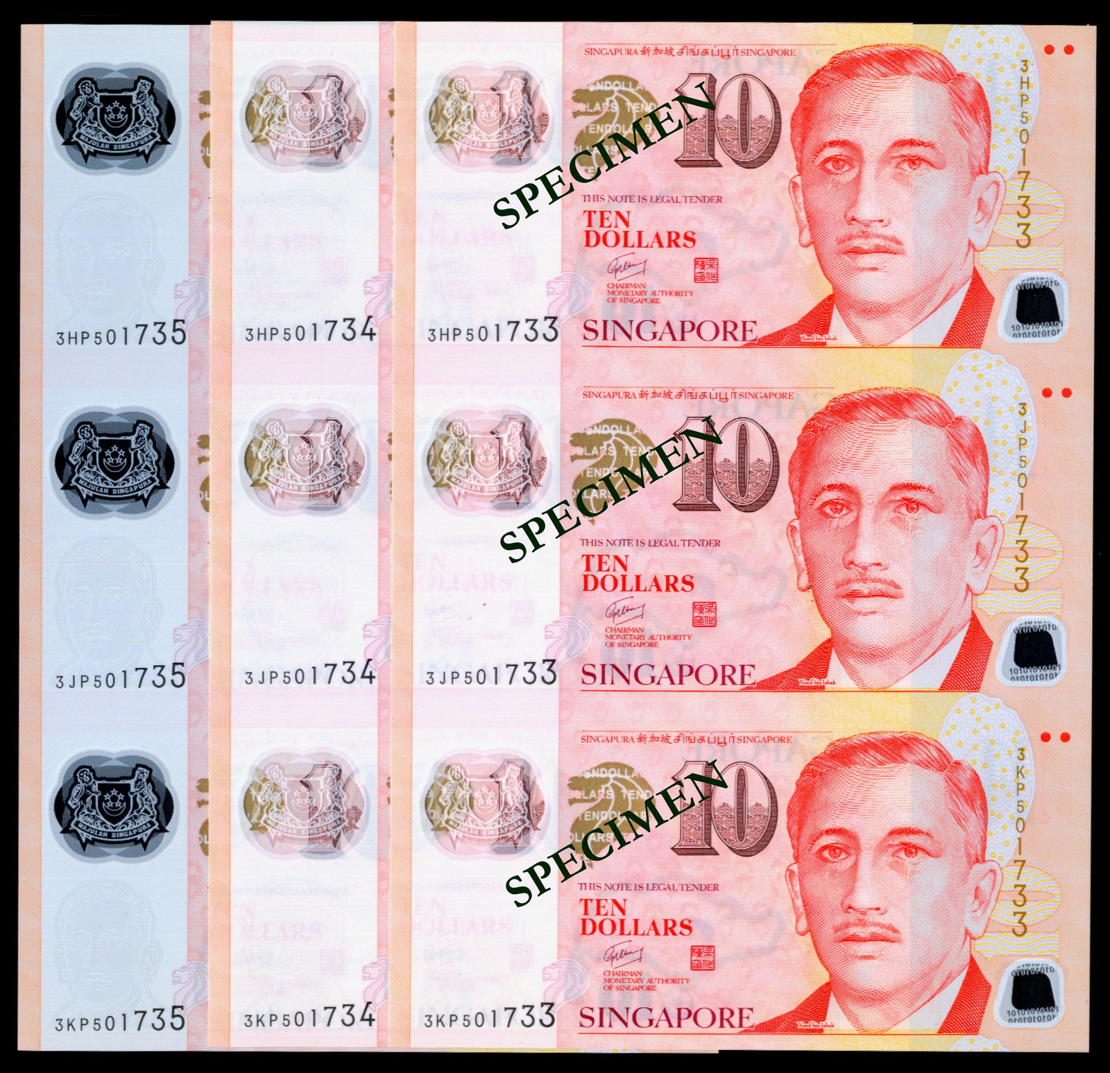 3 Singapore $10 GCT 3-in-1 (1 of 1)