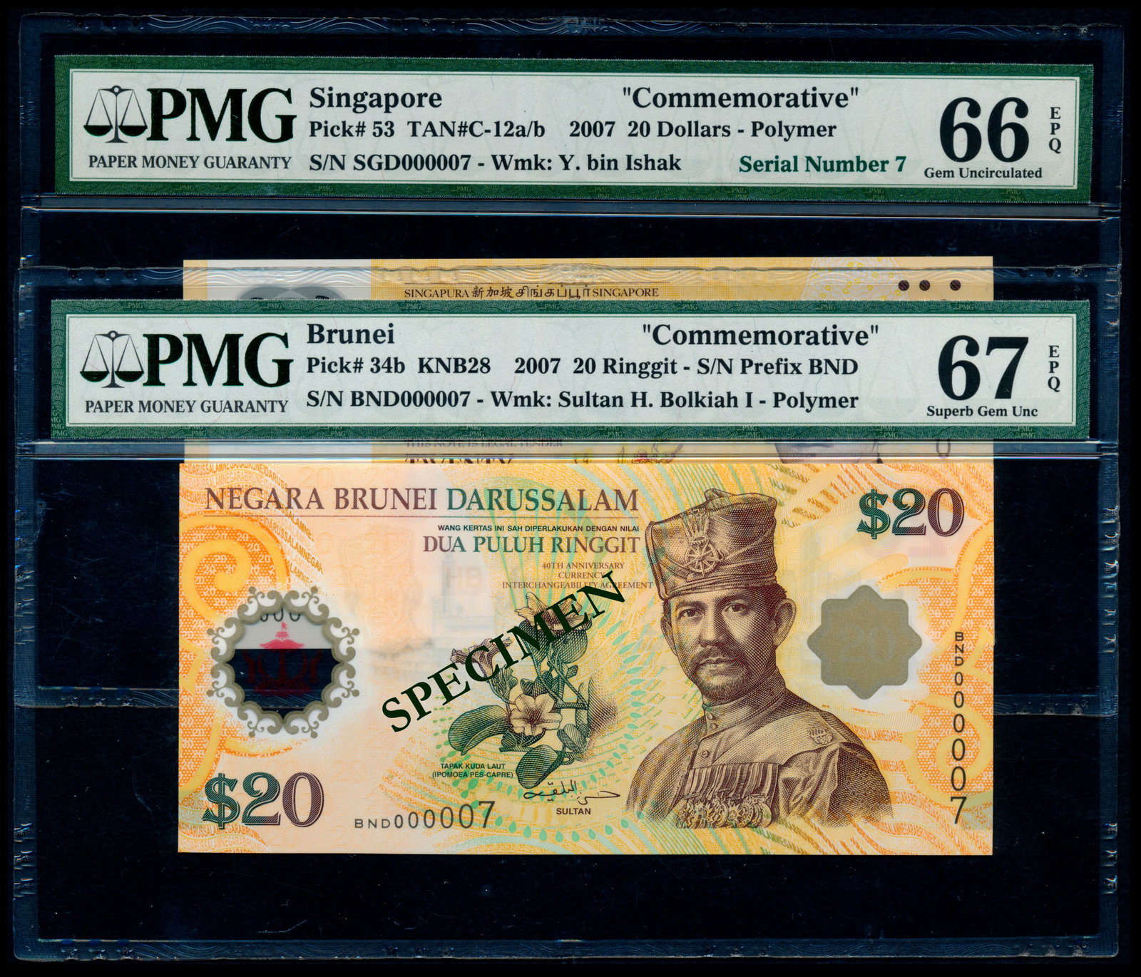 Singapore/Brunei $20 2007 SGD BND 000007 (1 of 1)