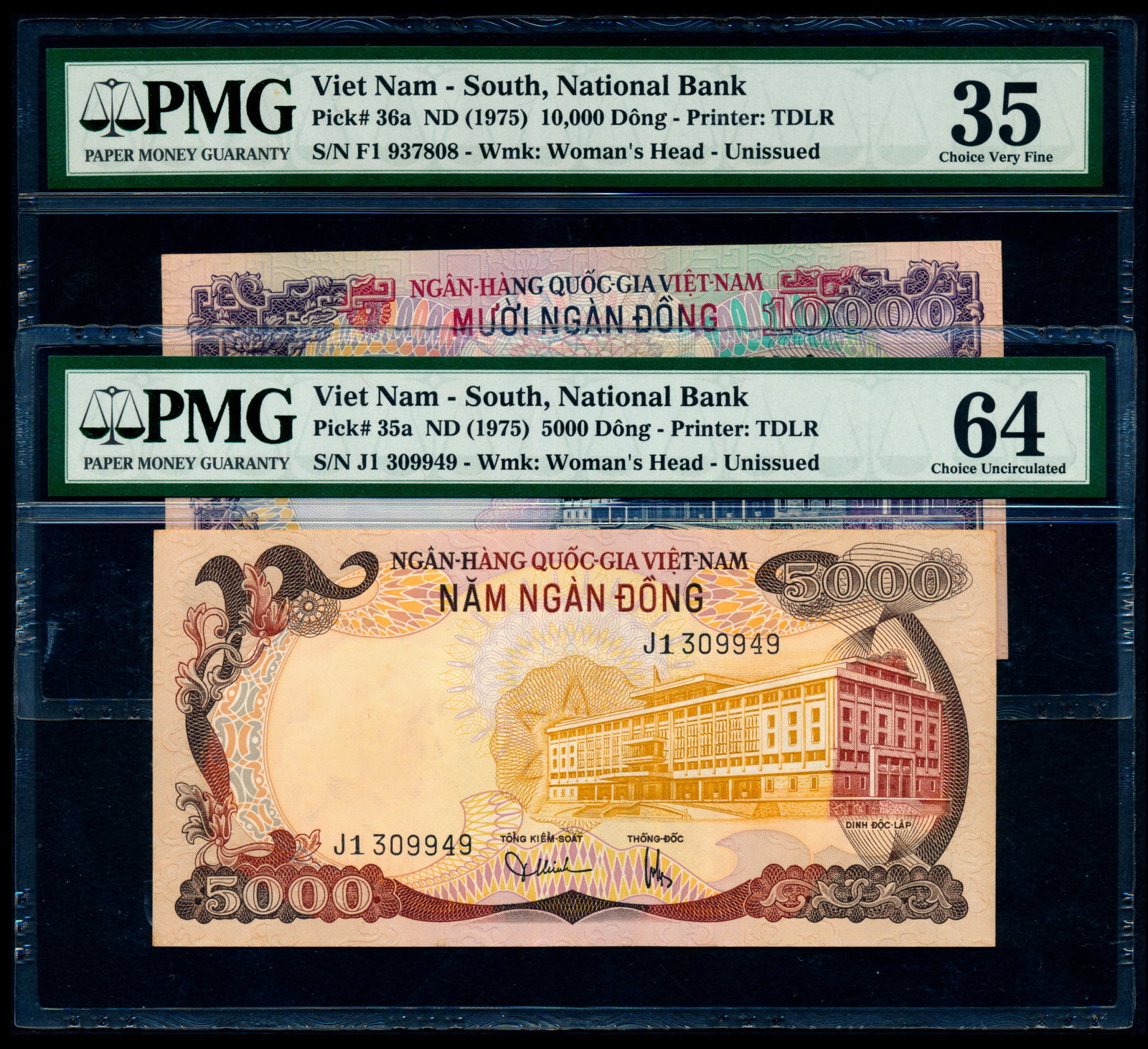 2 Vietnam/South 5000-10000 Dong 1975 PMG (1 of 1)