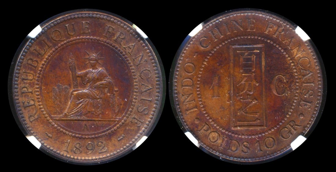 French Indo-China Cent 1892A NGC (1 of 1)