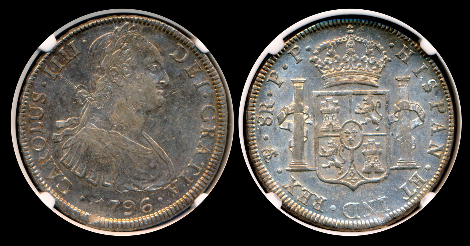 Bolivia Charles III 8 Reales 1796 PTS PP NGC (1 of 1)