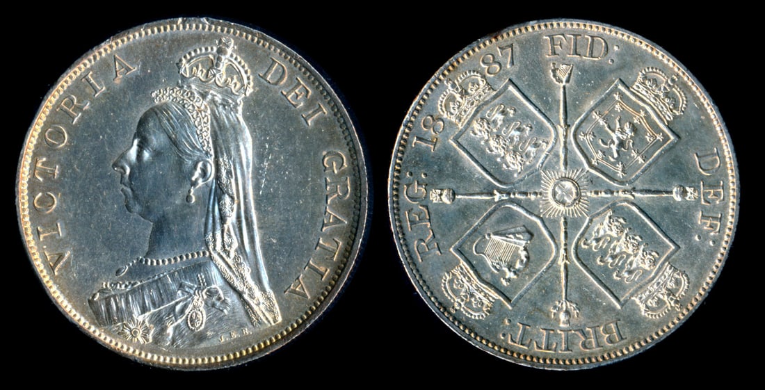 Great Britain QV Double Florin 1887 (1 of 1)