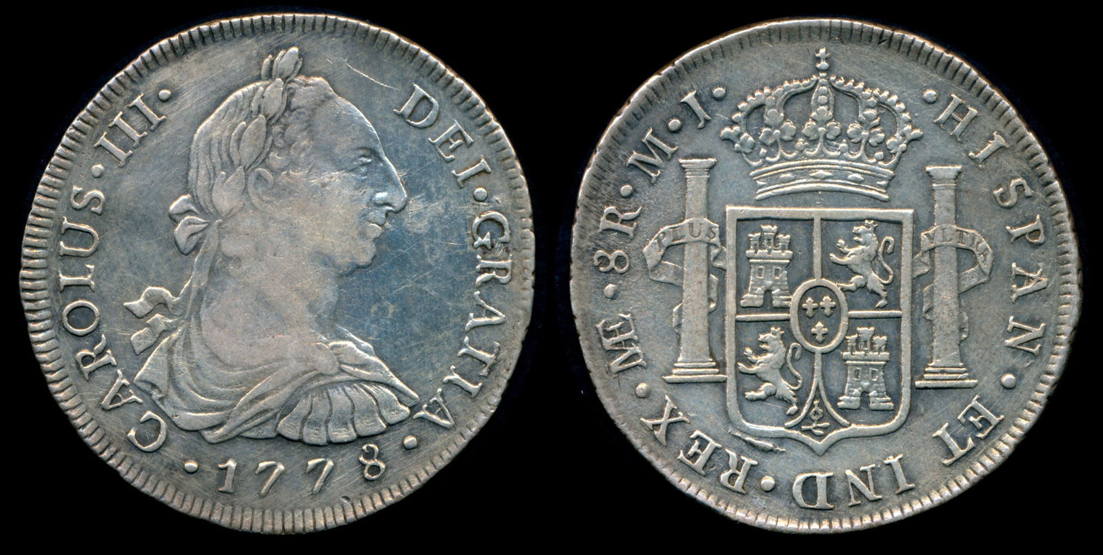 Peru Carolus III 8 Reales 1778LIMAE MJ (1 of 1)