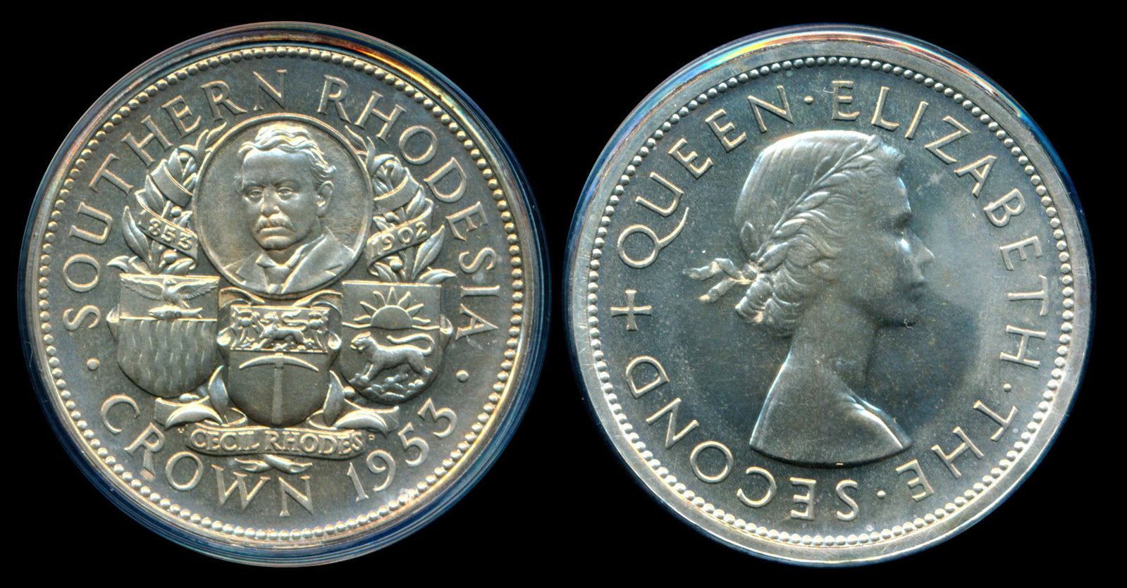 Southern Rhodesia QEII Crown 1953 proof PCGS (1 of 1)