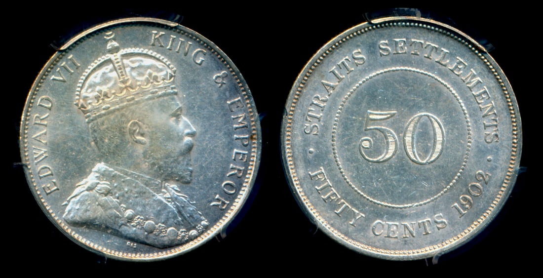Straits Settlements KEVII 50c 1902 PCGS (1 of 1)