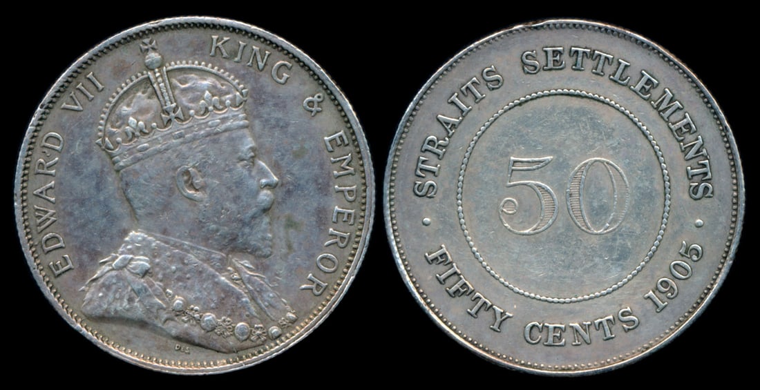Straits Settlements KEVII 50c 1905 (1 of 1)