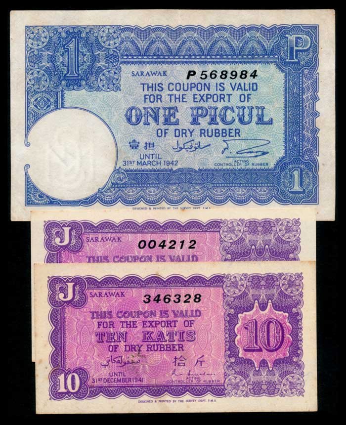 Sarawak Rubber Coupon 10Katis-1Picul 1941-42 (1 of 1)