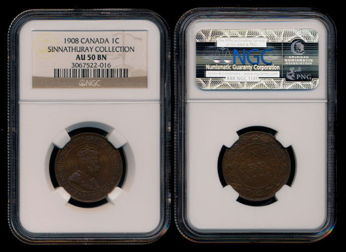 Canada KEVII 1c 1908 NGC AU50BN (1 of 1)