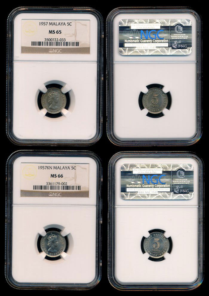 Malaya Br Borneo QEII 5c 1957 1957KN NGC (1 of 1)