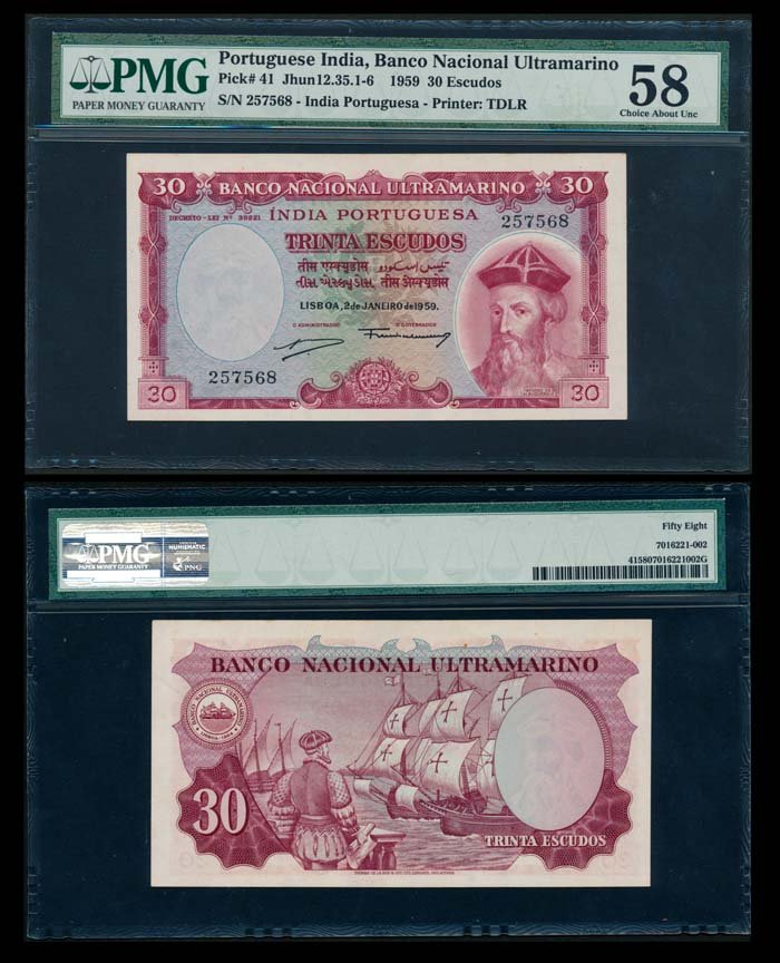 Portuguese India 30 Escudos 1959 PMG (1 of 1)